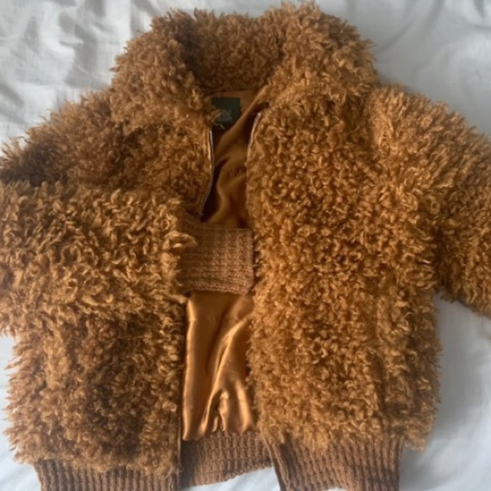 fuzzy brown coat